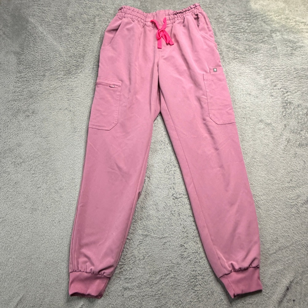 Figs Technical Collection Pink Jogger Scrub Pants Womens Small Tall 1001101